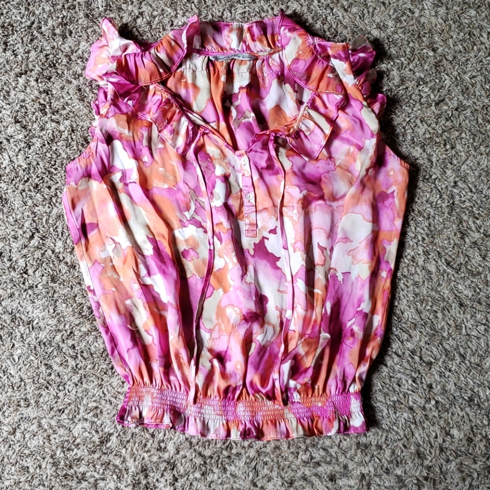 Bright ruffled blouse